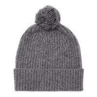 Charcoal Unisex Cashmere Bobble Hat, soft and cosy unisex beanie with pompom
