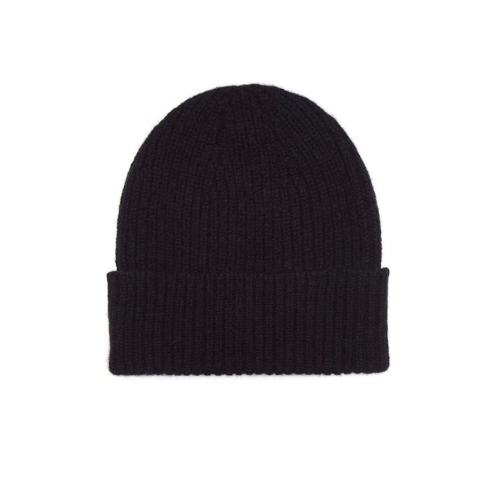 Black Unisex Cashmere Beanie, soft and cosy unisex hat