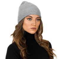 This 3-ply Unisex cashmere beanie features a classic ribbed knit design, offering a snug fit and a luxuriously soft texture, available in a range of rich, elegant colours