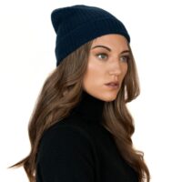 Navy Unisex Cashmere Beanie, soft and cosy unisex hat