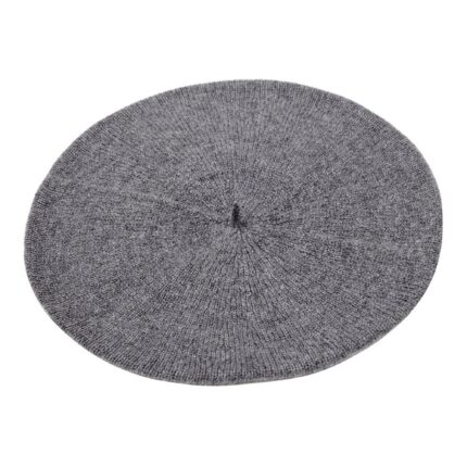Womens Charcoal Cashmere Beret, soft and stylish beret hat