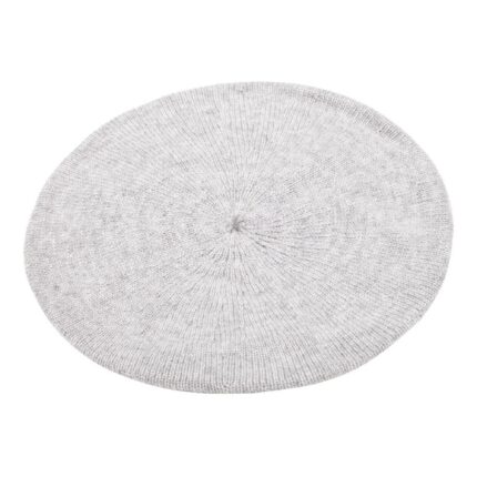 Womens Grey Cashmere Beret, soft and stylish beret hat