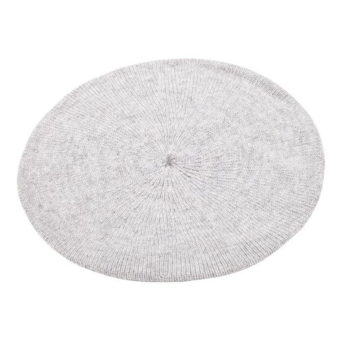 Womens Grey Cashmere Beret, soft and stylish beret hat