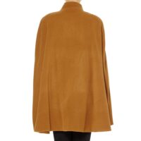 Women's Cashmere Blended Ruana Cape, a soft cashmere and wool cape in Camel