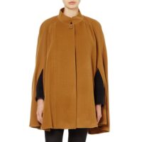 Women's Cashmere Blended Ruana Cape, a soft cashmere and wool cape in Camel