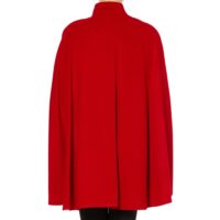 Women's Cashmere Blended Ruana Cape, a soft cashmere and wool cape in Red