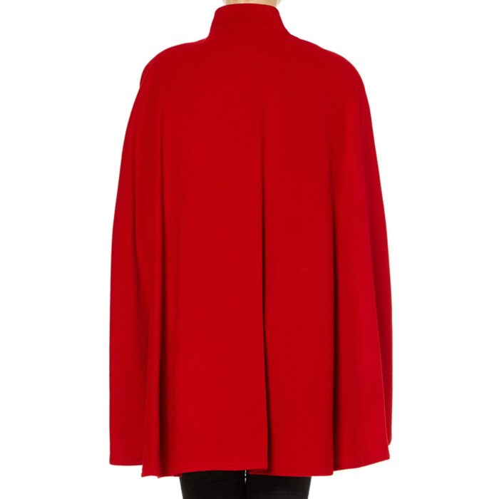 Women's Cashmere Blended Ruana Cape, a soft cashmere and wool cape in Red