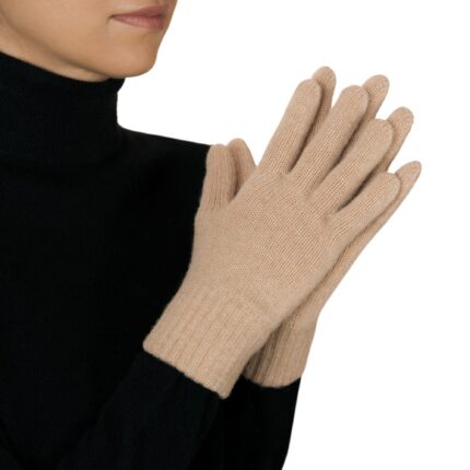 Womens Cashmere Gloves in Black
