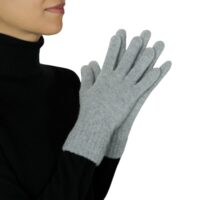 Womens Cashmere Gloves in Grey