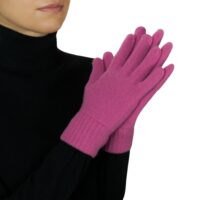 Womens Cashmere Gloves in Pink