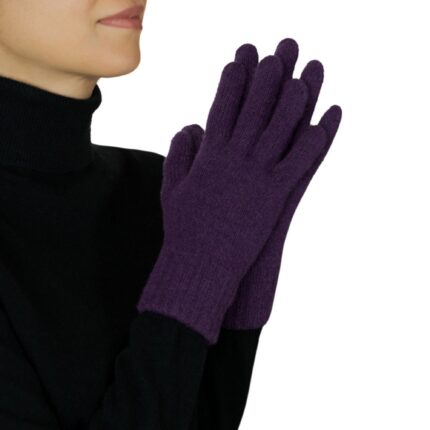 Womens Cashmere Gloves in Purple
