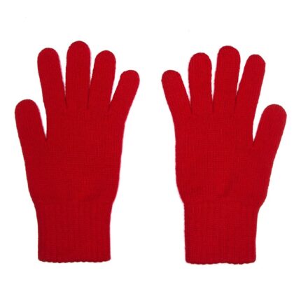 Womens Cashmere Gloves in Red