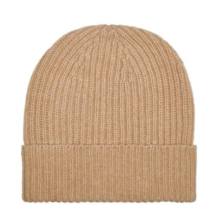 This 3-ply cashmere beanie features a classic ribbed knit design, offering a snug fit and a luxuriously soft texture, available in a range of rich, elegant colors.