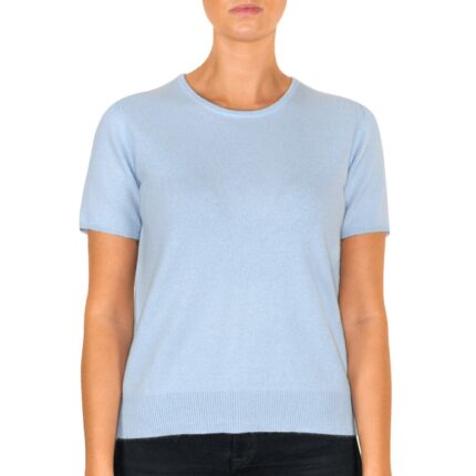 This cashmere twinset features a smooth, sleeveless top paired with a matching button-down cardigan, both with a soft, lightweight texture and a classic, tailored fit
