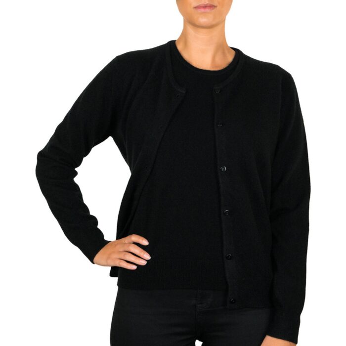 Lona Scott Women's Classic Cashmere Cardigan, Super-soft, timeless, and available in a variety of elegant colours
