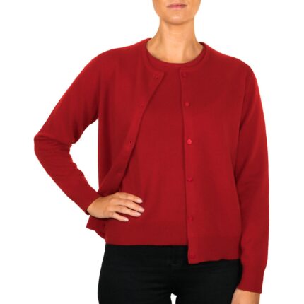 Lona Scott Women's Classic Cashmere Cardigan, Super-soft, timeless, and available in a variety of elegant colours