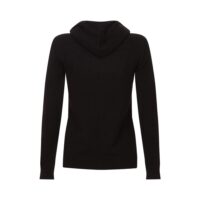Elegant Black Women's Cashmere Hoodie with a sleek design and soft texture
