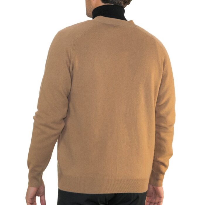 Men's cashmere classic cardigan by Lona Scott, crafted from 100% cashmere for timeless elegance, warmth, and comfort