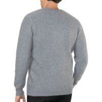 Men's classic honeycomb cashmere jumper in a timeless design, crafted from 100% cashmere for luxurious softness and comfort