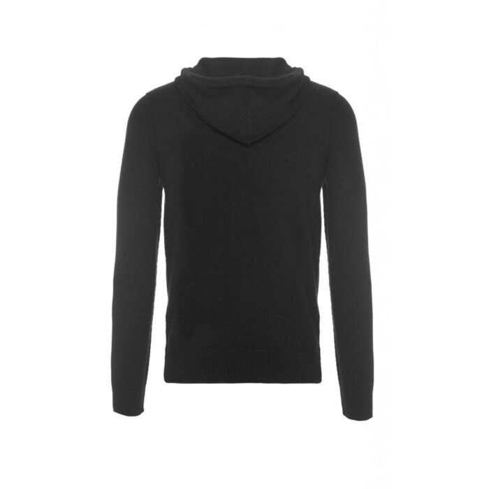 Elegant Black Men's Cashmere Hoodie with a sleek design and soft texture