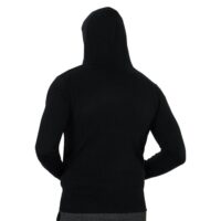 Elegant Black Men's Cashmere Hoodie with a sleek design and soft texture