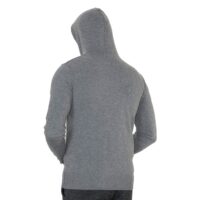 Elegant Grey Men's Cashmere Hoodie with a sleek design and soft texture