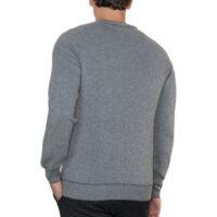 Men's classic Jacquard cashmere jumper in a timeless design, crafted from 100% cashmere for luxurious softness and comfort. Featured in Grey