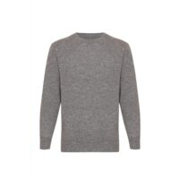 Men's Classic Round-Neck Cashmere Jumper, grey