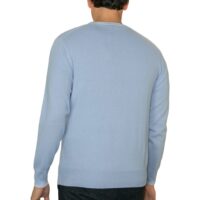 Men's Minimal Round-Neck Cashmere Jumper, light blue