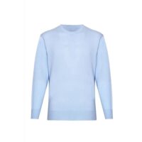 Men's Minimal Round-Neck Cashmere Jumper, light blue