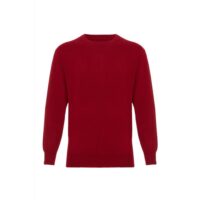 Men's Minimal Round-Neck Cashmere Jumper, Wine