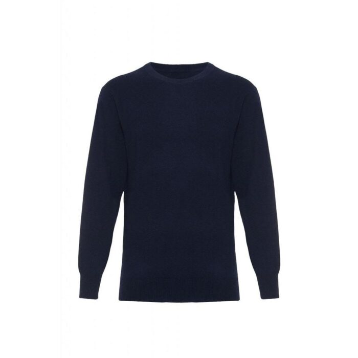 Men's Minimal Round-Neck Cashmere Jumper, Navy