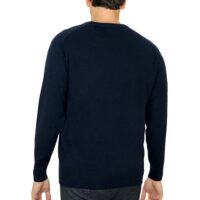 Men's Minimal Round-Neck Cashmere Jumper, Navy