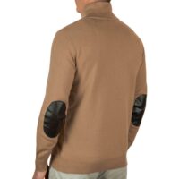 Men's Cashmere Quarter Zip Polo-Neck Jumper in Light Grey – Premium Luxury Knitwear for Men