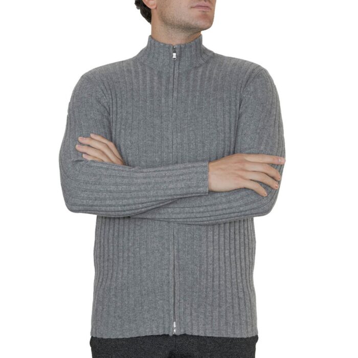 Men's cashmere classic ribbed cardigan by Lona Scott, crafted from 100% cashmere for timeless elegance, warmth, and comfort