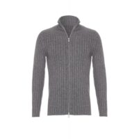 Men's cashmere classic ribbed cardigan by Lona Scott, crafted from 100% cashmere for timeless elegance, warmth, and comfort