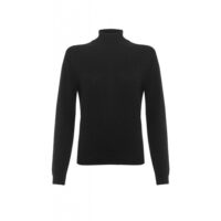 Women's 100% Cashmere Polo Neck, Black