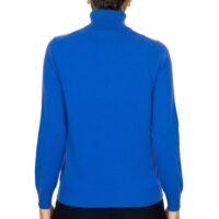 Women's 100% Cashmere Polo Neck, Cornflower