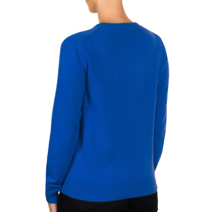 Women's Minimal Round-Neck Cashmere Jumper, Cornflower