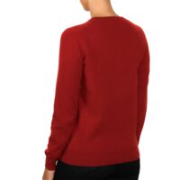 Women's Minimal Round-Neck Cashmere Jumper, Red