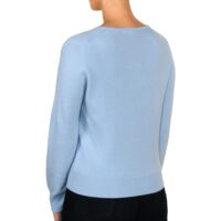 Women's 100% Cashmere V-Neck Jumper, Light Blue