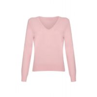 Women's 100% Cashmere V-Neck Jumper, Pink