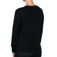 Women's 100% Cashmere V-Neck Jumper, Black