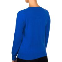 Women's 100% Cashmere V-Neck Jumper, Cornflower