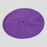 Womens Purple Cashmere Beret, soft and stylish beret hat
