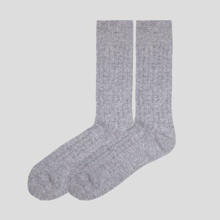Men's cashmere socks by Lona Scott in black, crafted from 100% cashmere for luxurious softness, warmth, and all-day comfort