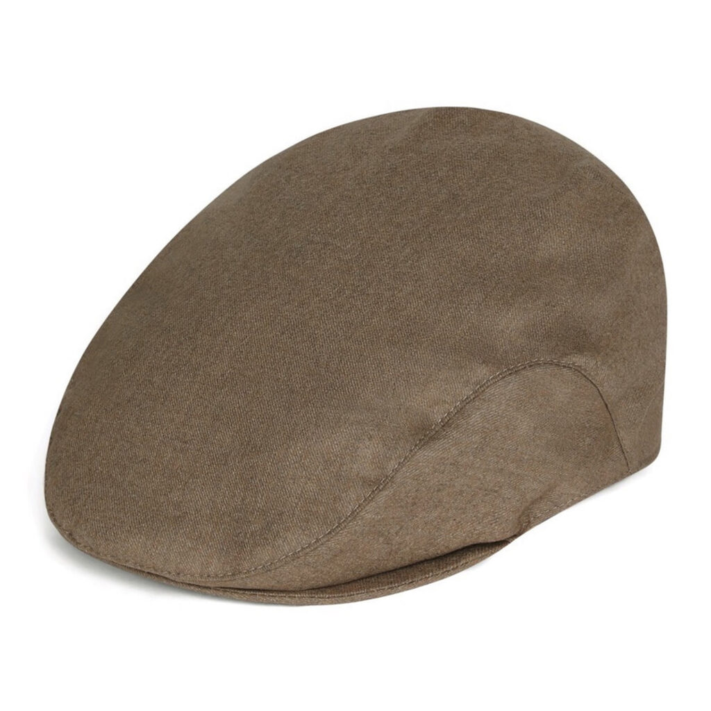 Lona Scott, Mens Cashmere Flat Cap/ Hat, Taupe, Dark Brown
