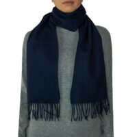 Showcasing a smooth, solid colour, this 2-ply Lambswool scarf offers a clean, streamlined look with a gently textured surface, available in a range of elegant plain colours