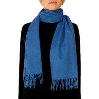 Showcasing a smooth, solid colour, this 2-ply Lambswool scarf offers a clean, streamlined look with a gently textured surface, available in a range of elegant plain colours