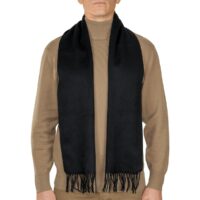 Showcasing a smooth, solid colour, this 2-ply Lambswool scarf offers a clean, streamlined look with a gently textured surface, available in a range of elegant plain colours